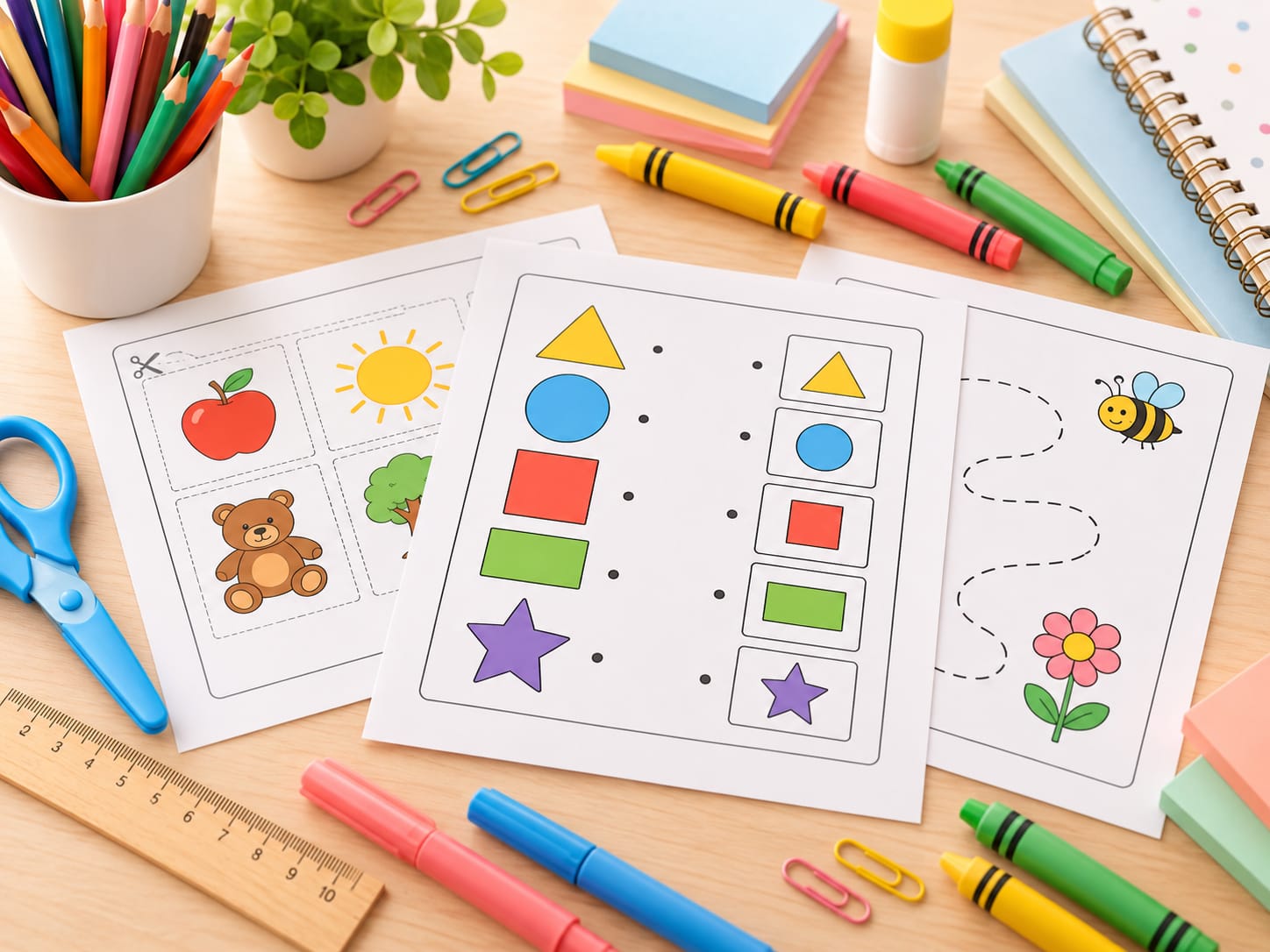 Actividades educativas imprimibles para aprender jugando.